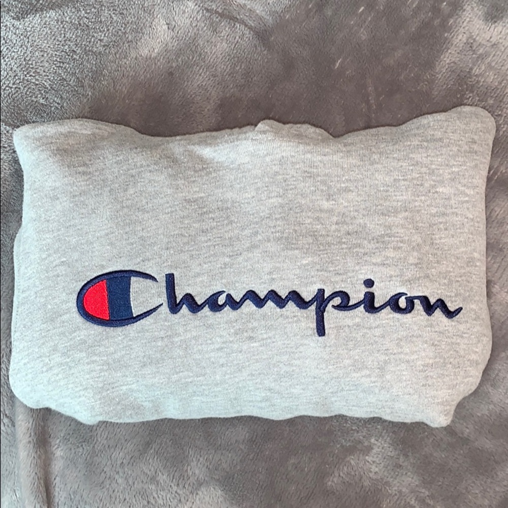 girls XL/woman XS grey champion hoodie NEVER WORN